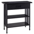 thumbnail image 1 of Leick Home 11261-BK Ironcraft Foyer Bookcase with Drawer Storage - Black Wash, 1 of 4