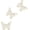 white, variant on 3D Butterfly Wall Decor Set – Resin Wall Decorations for Living Room, Bedroom, Garden, Yard, Outdoor and Gallery Walls - Antique Copper - Set of 3