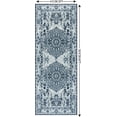 thumbnail image 4 of Softlife Oriental Traditional Area Rug for Living Room Durable Washable Persian Carpet Non Slip Boho Rugs for Bedroom, 2'x6', Blue, 4 of 8