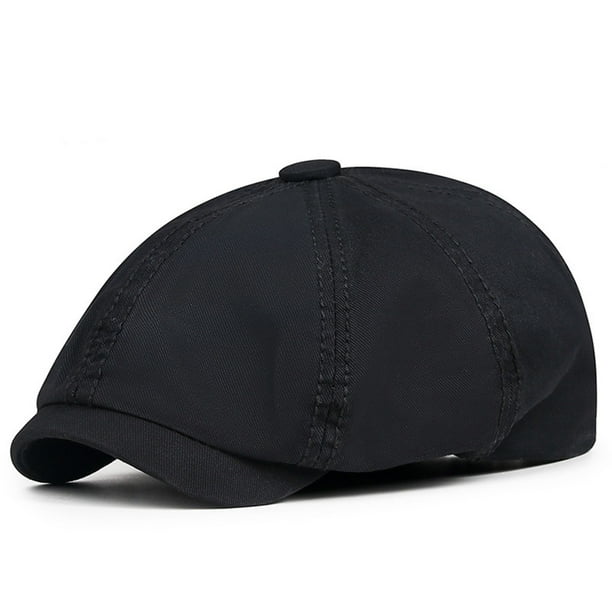 Sombreros unisex casuales clásicos sólidos antiguos octogonales literarios de periodista boina para hombre sombrero de algodón