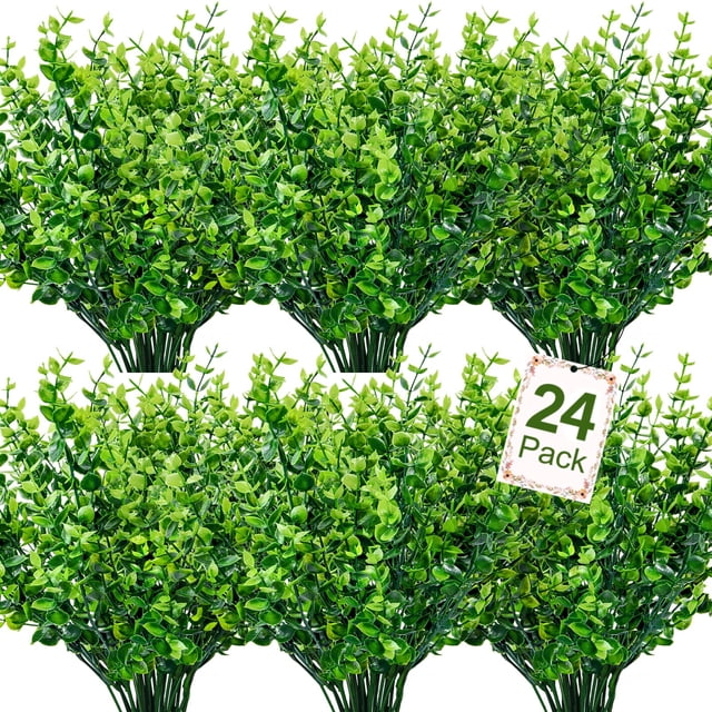 Tallos artificiales para vegetación, Ouddy Decor, 24 paquetes, resistentes a los rayos UV