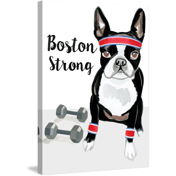 Marmont Hill "Strong Terrier" by Molly Rosner Painting Print on Wrapped Canvas