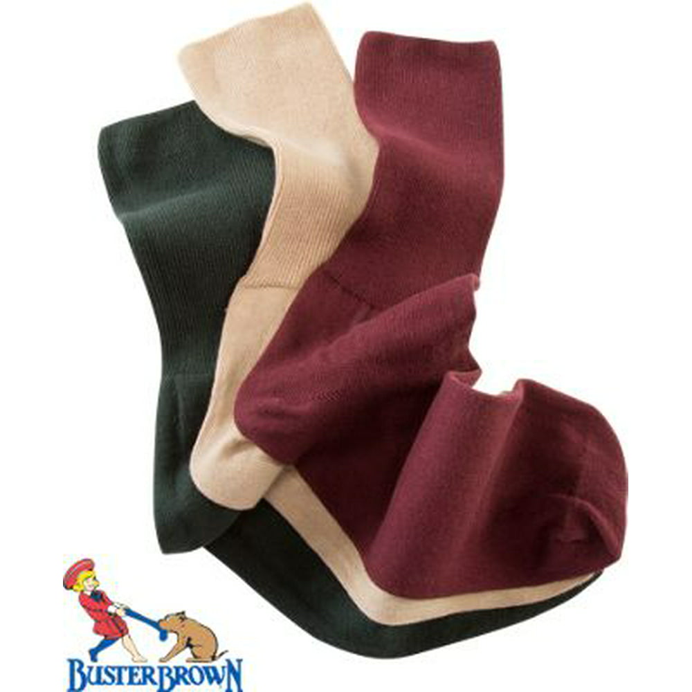 Buster Brown 3 Pack Buster Womens Brown 100 Cotton Socks Pack Of