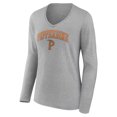thumbnail image 2 of Women's Gray Pepperdine Waves Campus Long Sleeve V-Neck T-Shirt, 2 of 3