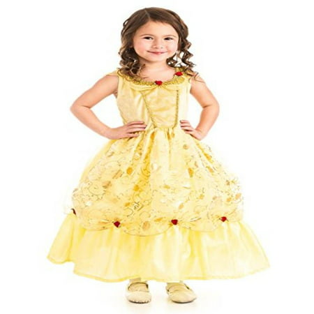 Little Adventures Traditional Yellow Beauty Girls Princess Costume - Medium (3-5