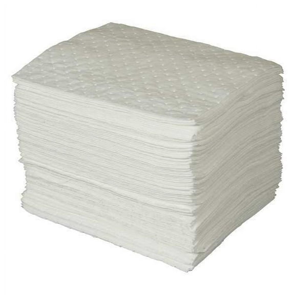 Brady Absorb Pad,Oil-Based Liquids,White,PK100 SPC300