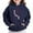Navy, variant on Bnwani Kids Hoodies Girls Long Sleeve Oversized Fleece Sweatshirt Cute Plain Tops Pullover