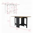 thumbnail image 3 of Modern Folding Dining Table for Living Room - Black / Macadamia (58.7"W x 23.6"D x 30.9"H), 3 of 8