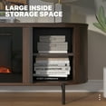 thumbnail image 5 of Sonegra 70" Fireplace TV Stand, Modern Entertainment Center for TVs Up to 80", TV Console Table for Living Room, Media Cabinet with Storage,70 Inch, Brown, 5 of 9