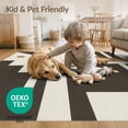 thumbnail image 4 of ODIKA 4'x6' Ivory Geometric Abstract Washable Area Rug Modern Design With Bold Graphic Ornamental Stain Resistant, Low Pile, Easy Care for Dorm Room, Small Living, 4 of 7