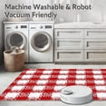 thumbnail image 5 of ODIKA 5'x7' Machine Washable Non-Slip Area Rug, Classic Buffalo Check with Bold Festive Stripes High Traffic Rug with Pad, Red, 618387, 5 of 8