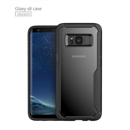 Handle Full Length Reinforcement Rib - Soft TPU Edge Reinforcement Transparent Acrylic Backplane Cellphone Case Ultra-thin Full Coverage Shell for Samsung S8/S8 Plus