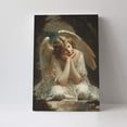 thumbnail image 4 of 16x24 inch Picture Canvas Cute Angel Prayer,Apartment Bedroom,Prayer Room,Woman Cave Wall Decor Art Poster Prints,Gift For Believer,Vintage Angel Prayer Art Painting Canvas,For Bar,Cafes,Yard, 4 of 6
