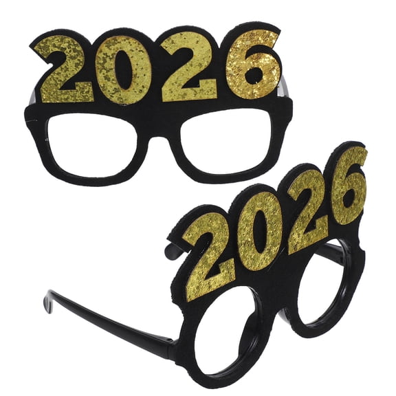 Milisten 2026 New Year Eve Eyewear Unique Design for Party and Graduation 2Pcs