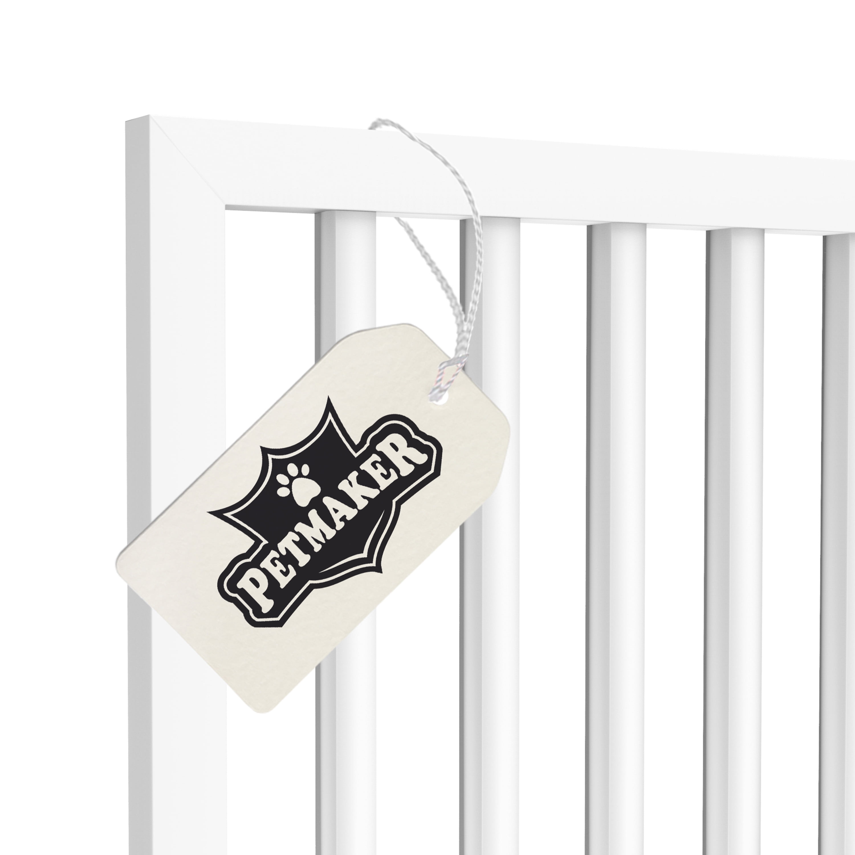 PETMAKER 3-Panel Indoor Freestanding Foldable Pet Gate for Stairs or Doorways (White)