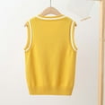 thumbnail image 5 of OGLCCG Boys' V-Neck Sweater Vest Cable Knit Sleeveles Cotton School Uniform Vest for Kids Fall Winter Solid Color Warm Pullover Vest 3-15 Years, 5 of 5