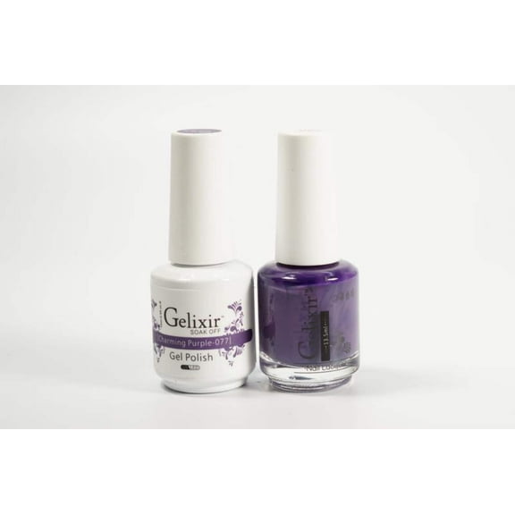 Gelixir Nail Polish Gel Matching Lacquer Charming Purple 1 PK #077