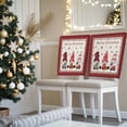 thumbnail image 3 of Christmas Gnome Chair Covers Set of 4 Xmas Dwarfs Snowflakes Beige Red Plaid Chair Back Covers Stretch Removable Washable Slipcovers Protector for Dining Room Kitchen Party Decor, 3 of 5