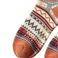 thumbnail image 4 of Wioihee Women's Vintage Geometric Pattern Crew Socks, Retro Printed Mid Calf Socks, Warm Cozy Winter Casual Fashion Socks for Ladies, 4 of 5