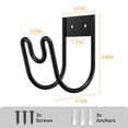 thumbnail image 7 of NIFFGAFF Hose Holder Wall Mount: Garden Water Reel Hanger, Heavy Duty Outdoor Hose Storage Hook, Stand for Water Pipe and Extension Cords, 7 of 7