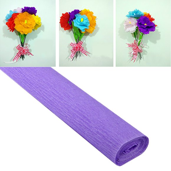 Zhengjuuu Folding Crinkled Crepe Paper DIY Flower Wrapping Kids Handcrafts Supply Material