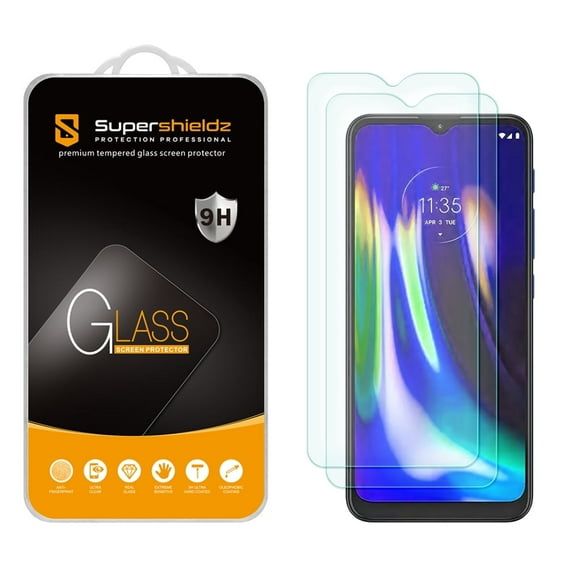 [2-Pack] Supershieldz for Motorola Moto G10 / Moto G20 Tempered Glass Screen Protector, Anti-Scratch, Anti-Fingerprint, Bubble Free