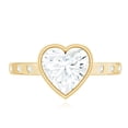thumbnail image 4 of Rosec Jewels Moissanite Heart Engagement Ring 2 Carat - Solitaire Moissanite Bezel Set Ring for Women (8 mm, D-VS1 Quality), 10K Yellow Gold, US 6.00, 4 of 8