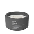 thumbnail image 1 of Blomus 65958 Fraga Scented Candle in Concrete Container, Magnet - Soft Linen - 3 Wick, 1 of 1