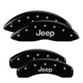 thumbnail image 2 of MGP 4 Caliper Covers Engraved Front & Rear JEEP Black finish silver ch Fits select: 1999-2002 JEEP GRAND CHEROKEE LAREDO, 2 of 6