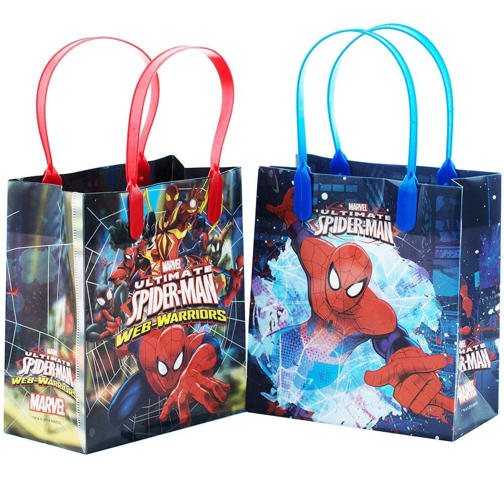 24 pcs Marvel SpiderMan Party Favor Bags Candy Treat Birthday Loot Gift Sack Bag 
