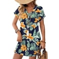 thumbnail image 2 of LWavelet Plus Size Summer Dresses for Women Casual Short Sleeves A Line Midi Dress Army Green L, 2 of 6