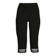 thumbnail image 3 of Real Size Women's 19" Pull On Crochet Stretch Capri, 3 of 5