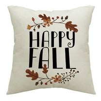 Uutvmp Set of 4 Fall Throw Pillow Covers, Autumn Harvest Pumpkin Cushion Cover Farmhouse Maple Leaves Home Decor Pillowcases, 17.7" x 17.7" for Thanksgiving Sofa Couch Bed