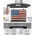 thumbnail image 5 of nqOlkjepod Large Induction Cooktop Protector Mat 36"x21", Farmhouse American Flag Stove Top Covers for Electric Stove, Blue Red USA Flag Vintage Stove Burner Cover Mats, Glass Top Stove Cover, 5 of 8
