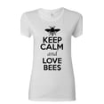 thumbnail image 1 of Ladies Keep Calm And Love Bees Honey Insects Lover T-Shirt Tee, 1 of 2
