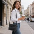 thumbnail image 3 of Sunyuer Washed Denim Crossbody Bag for Women, Vintage Multi Pocket Shoulder Handbag, Casual Lightweight Large Capacity Messenger Bag, Adjustable Strap Daily Travel Purse, 3 of 8