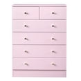 thumbnail image 3 of UBesGoo 6 Drawer Wood Dresser for Bedroom, Chest of Drawers, Storage Organization Unit for Clothing, Pink, 3 of 14