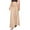Beige, variant on Summer Satin Skirts for Women Solid Color Ladies Skirts Elasticated Waist Long Skirt Midi Skirt Army Green XS