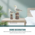 thumbnail image 5 of Arborister 2Pcs Nautical Bird Figurine Model Wood Marine Decoration Mediterranean Style Statue Desktop Cabinet Decoration for Home Living Room Bedroom, 5 of 10