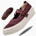 thumbnail image 6 of CHICVOMEY Sneakers for Women Slip on Casual Walking Shoes Breathable Lightweight for Work&daily Adjustable Strap Mesh Mary Jane Flats, 6 of 7
