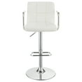 thumbnail image 4 of Palomar Adjustable Height Bar Stool White and Chrome, 4 of 10