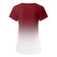 thumbnail image 6 of Pntutb Womens Plus Size Fashion Printing Casual Gradient V-Neck Short Sleeve Loose T-Shirt Tops, 6 of 6