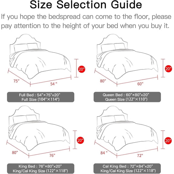 Oversized Cotton Bedspread King Size - Real Stitching Quilt - Luxury Quilted Bedding Cover for All Season, Reversible, Ultra Soft, Lightweight, 3 Piece, Smokey Blue