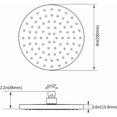 thumbnail image 2 of Anti-Limescale Shower Head, Stainless Steel Shower Head, Rain Shower Head, Water Saving and High Pressure Fixed Shower Head for Bathroom, Silver, 2 of 5