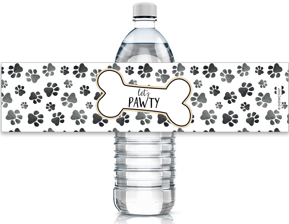 Puppy Dog Birthday Party Water Bottle Labels, 24 Stickers - Walmart.com