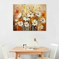 thumbnail image 2 of WERPE Wildflowers Canvas Wall Art White Daisy Flowers Canvas Pictures Orange Yellow Floral Landscape Painting Artwork Decor for Living Room Bedroom Kitchen Home Office Decor Framed, 2 of 4