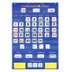 thumbnail image 1 of Cartel de bolsillo de calendario y clima Mewise, 142 tarjetas, azul, 1 of 7