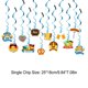 thumbnail image 4 of Wosthever Material de papel para colgar en la puerta, suministros para fiestas de cumpleaños, diseño de personajes de dibujos animados, tarjeta Kits de decoración para fiestas tipo 6, 4 of 5