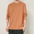 thumbnail image 6 of Annhoo Men's Casual Tops Crew Neck Long Sleeve Crew Neck T-Shirts Loose Work Sports Basic Shirts Fall Comfy Pullover, 6 of 7