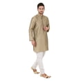 thumbnail image 3 of eloria Men's Tunic Jacquard Kurta Pajama Indian Traditional Suit Wedding Party Dress Set Party Wear Apparel, 3 of 6
